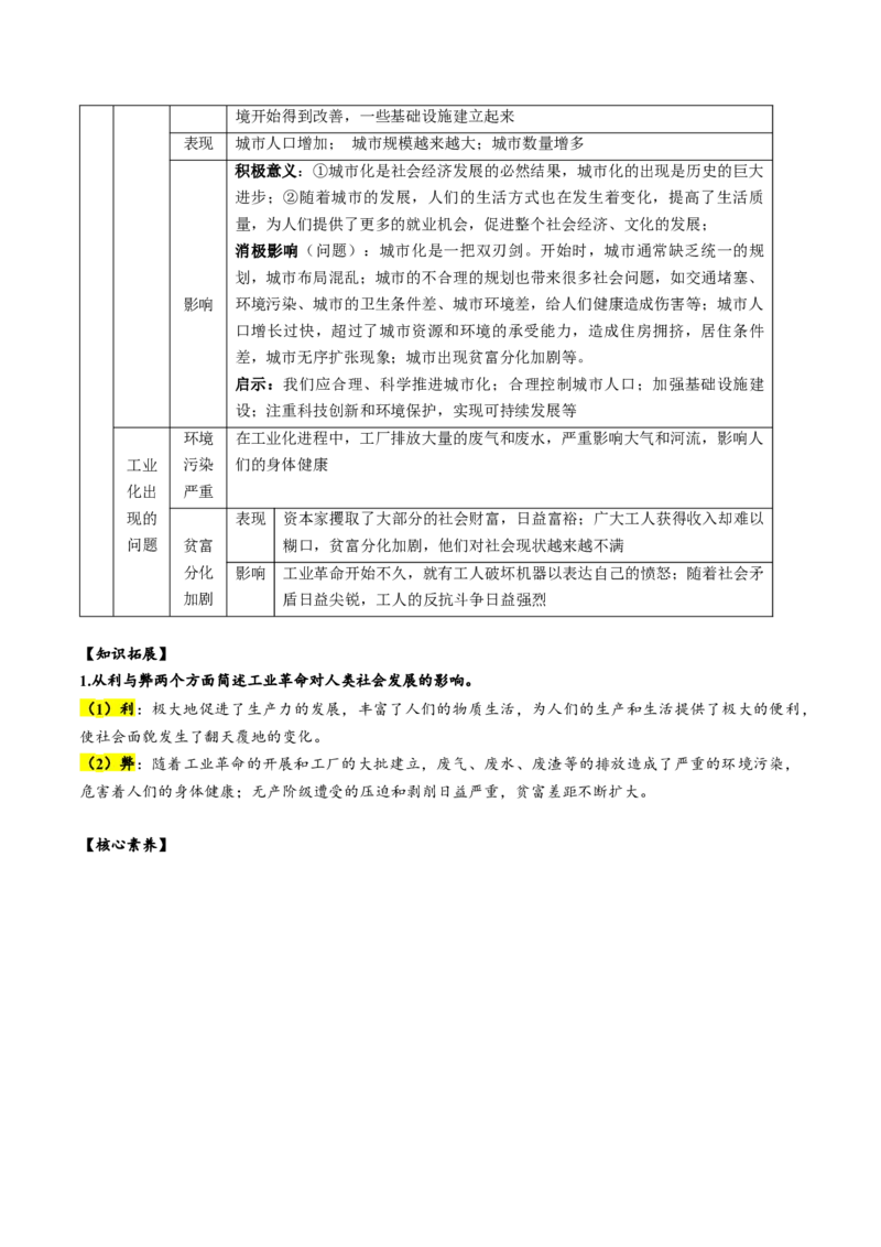 （讲义）专题24第二次工业革命和近代科学文化（原卷版）_8历史中考复习_2024年中考复习资料_一轮复习资料_完课件+讲义+练习2024年中考历史一轮复习讲练测（全国通用）