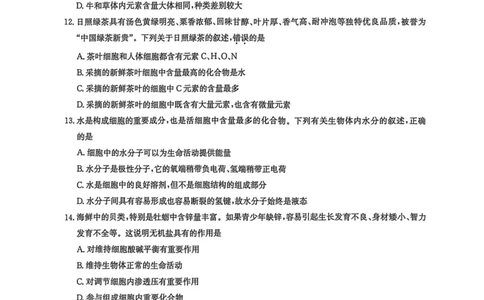 高一生物2025-10-1516.45_2025年10月高一试卷_251019河南洛阳强基联盟2025-2026学年高一上学期10月联考（全）_河南洛阳强基联盟2025-2026学年高一上学期10月联考生物试题含答案