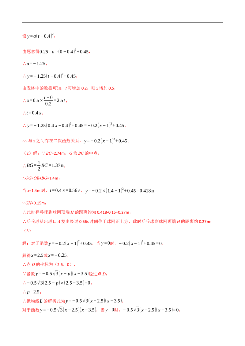 专题13二次函数的应用（10个高频考点）（举一反三）（全国通用）（解析版）_中考复习资料_语数英物化_2数学中考复习_2023年中考复习资料_专项复习