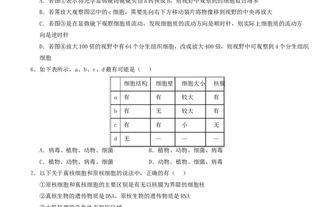 高一生物上学期第一次月考（陕晋青宁专用）（考试版）_2025年10月高一试卷_2510032025-2026学年高一生物上学期第一次月考