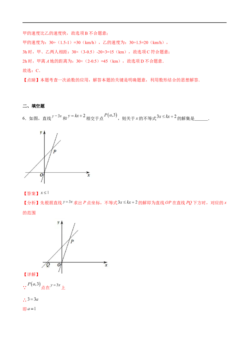 专题12一次函数(解析版)_中考复习资料_语数英物化_2数学中考复习_2023年中考复习资料_一轮复习_备战2023年中考数学一轮复习之必考点题型全归纳与分层精练（全国通用）