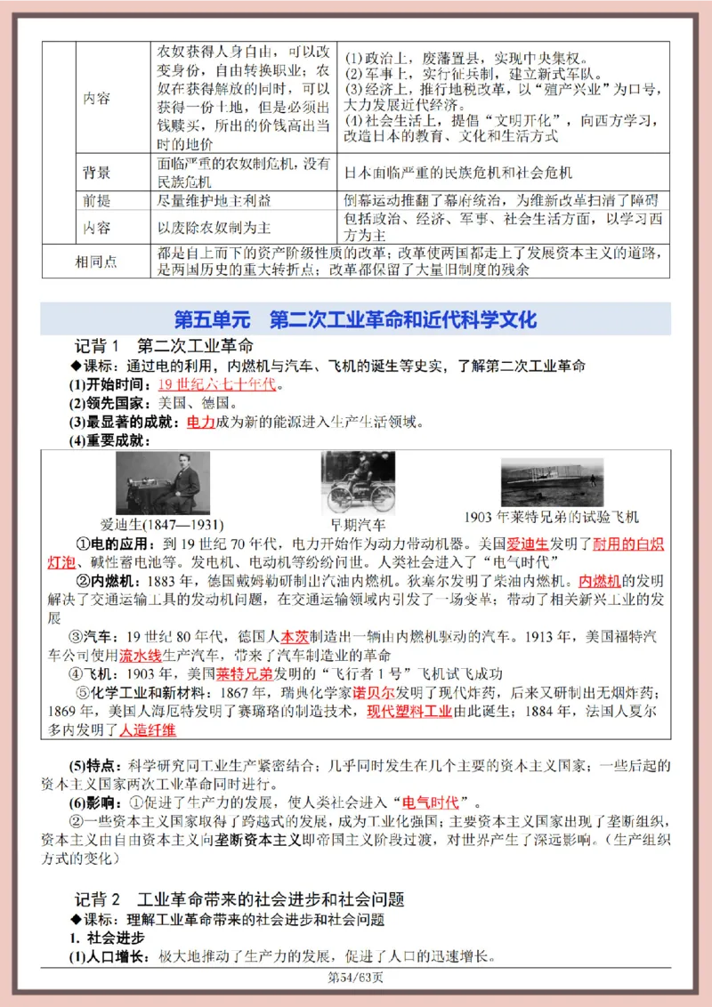2026中考历史全六册复习提纲_中考历史资料合集_2026中考历史一轮复习资料(默写版+背诵版）