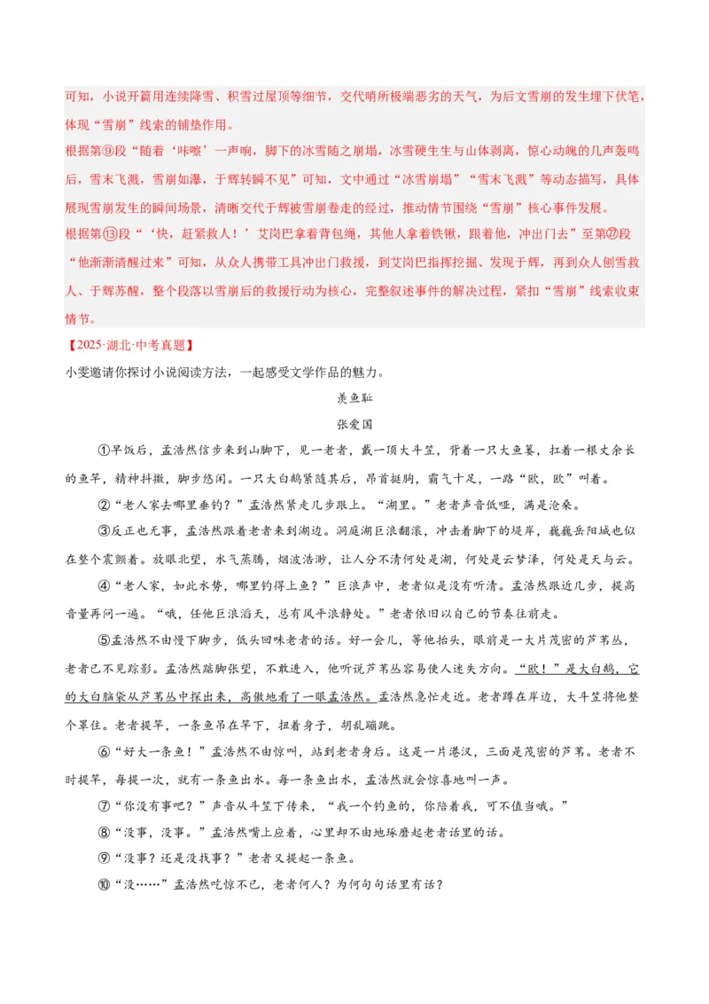 专题18小说阅读（二）（全国通用）（解析版）_中考复习资料_语数英物化_1语文中考复习_2026年中考复习（更新中）_好题汇编三年（2023-2025）中考语文真题分类汇编（全国通用）