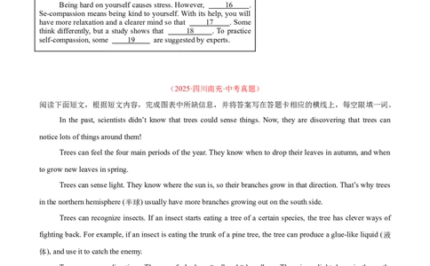 专题24任务型阅读考点2完成句子、短文和信息摘录（全国通用）（原卷版）_中考复习资料_语数英物化_3英语中考复习_2026年中考复习（更新中）
