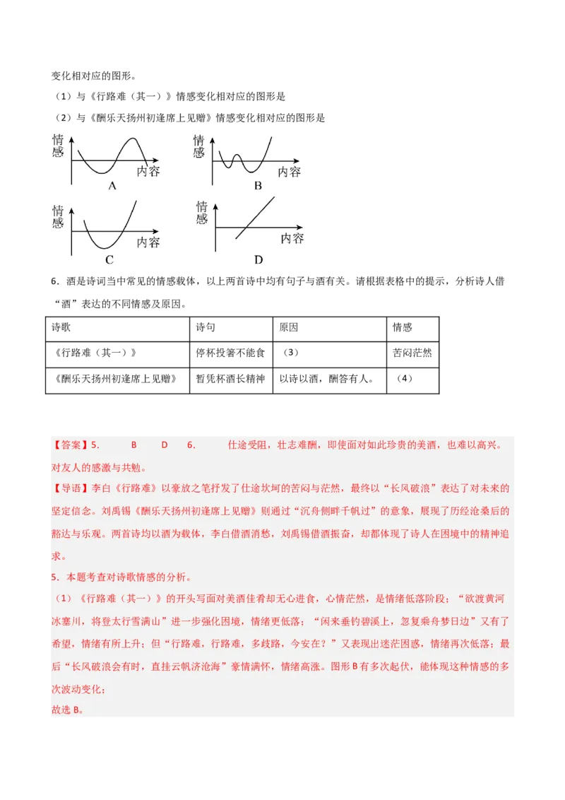专题20：九上古诗词+古诗词阅读精练（练习）解析版_中考复习资料_语数英物化_1语文中考复习_2026年中考复习（更新中）_备战2026年中考语文一轮复习之古诗文专题（全国通用）