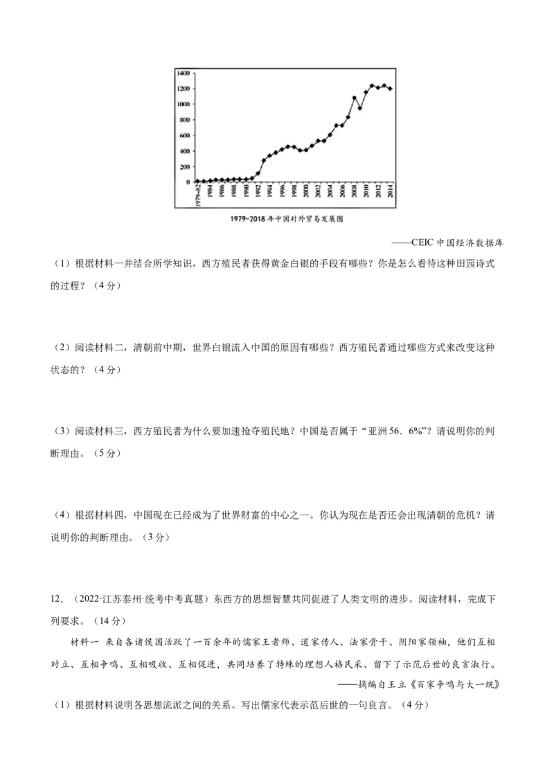 （练习）专题22工业革命和国际共产主义运动的兴起（原卷版）_8历史中考复习_2024年中考复习资料_一轮复习资料_完课件+讲义+练习2024年中考历史一轮复习讲练测（全国通用）