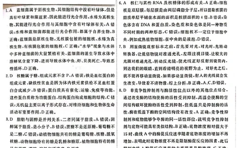高一生物答案_2025年05月试卷_0523江西省赣州市大余县部分学校2024-2025学年高一下学期4月期中联考