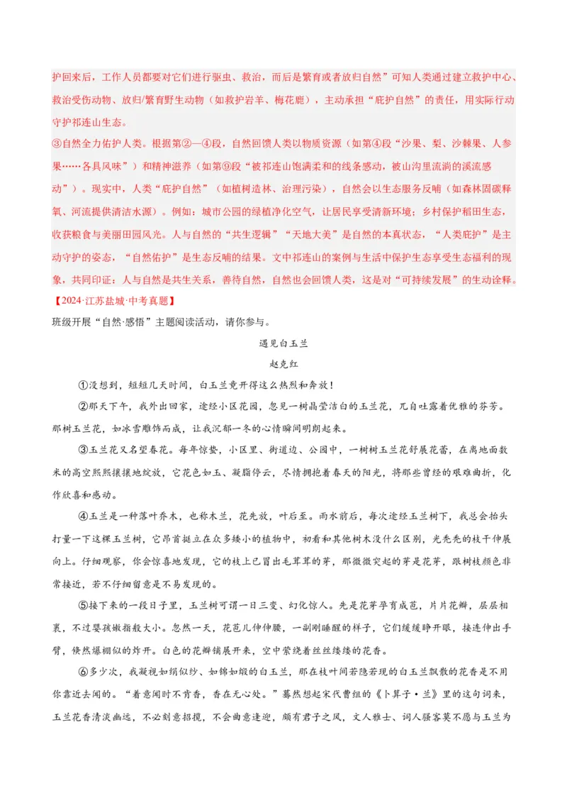 专题20散文阅读（二）（全国通用）（解析版）_中考复习资料_语数英物化_1语文中考复习_2026年中考复习（更新中）_好题汇编三年（2023-2025）中考语文真题分类汇编（全国通用）