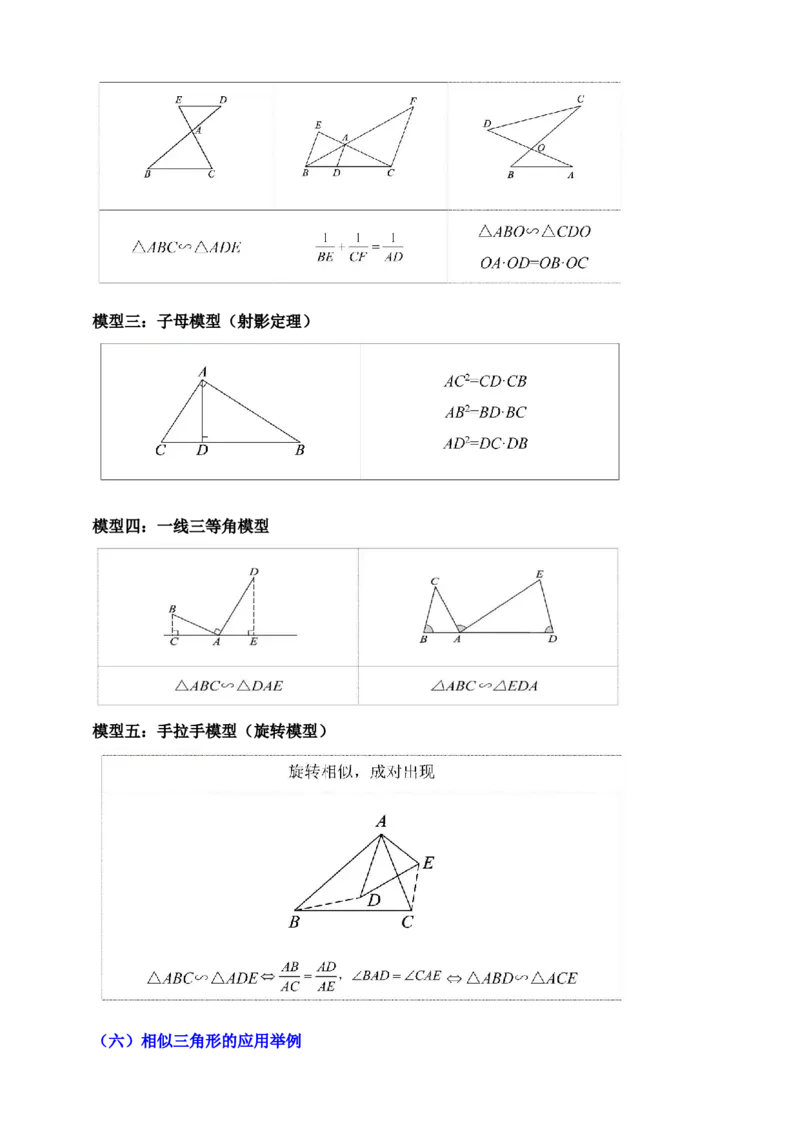 专题06相似三角形十三大考点+知识串讲-2026年中考数学总复习重难考点强化训练（全国通用）(原卷版）_中考复习资料_语数英物化_2数学中考复习_2026年中考复习（更新中）