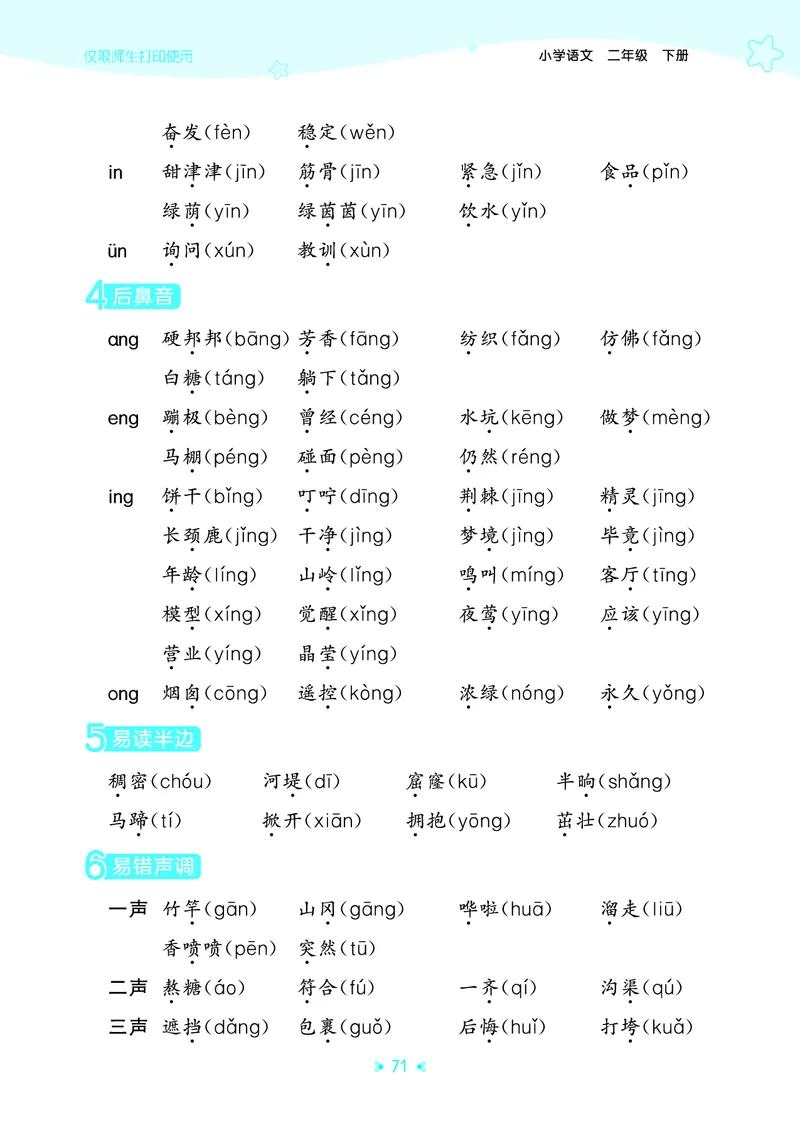 26春53天天练二下人教语文《单元归类知识汇总》_2026春人教语文53单元知识归纳总结