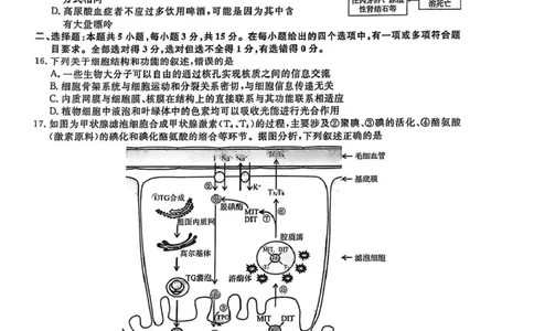 高一生物高一生物_2025年03月试卷_0304辽宁省名校联盟2024-2025学年高一下学期3月联考_辽宁省名校联盟2024&mdash;2025学年高一下学期3月联考生物学试题（PDF版，含解析）