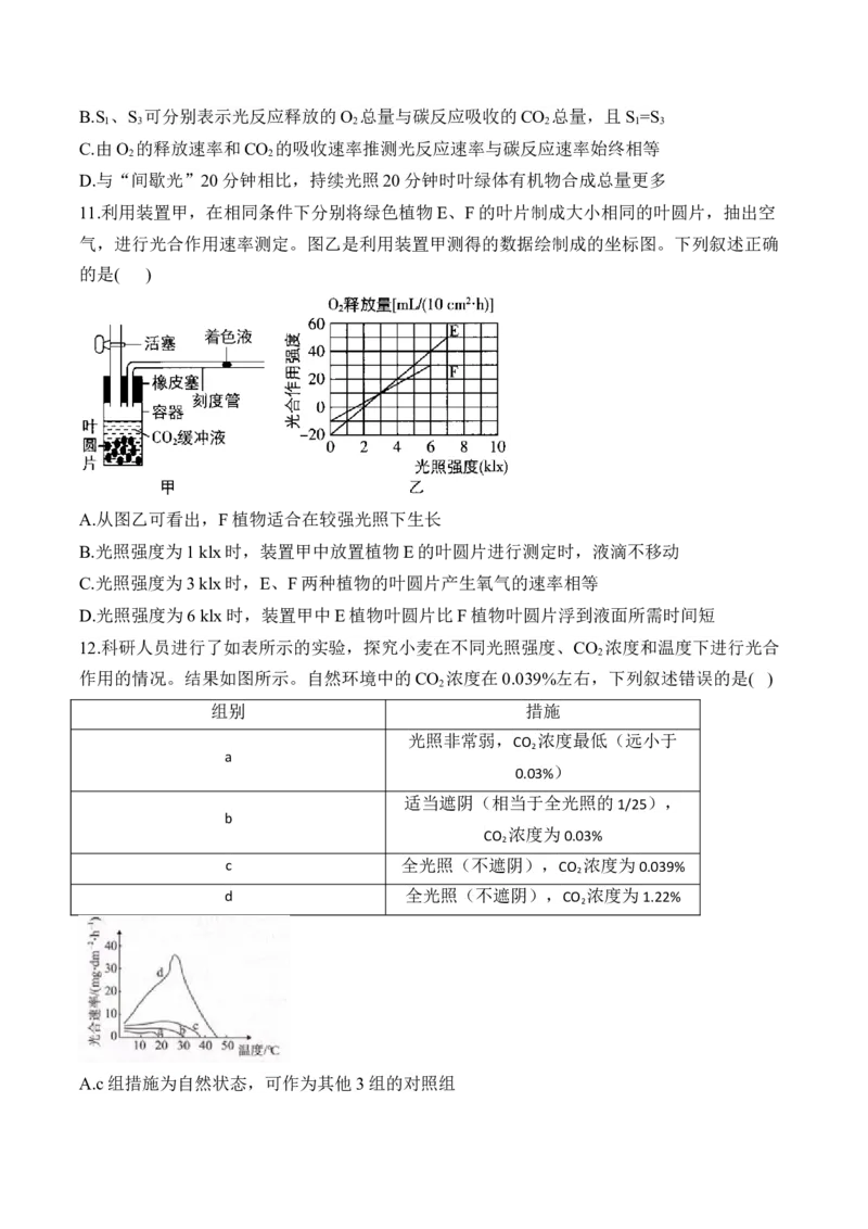 （6）光合作用&mdash;&mdash;2025届高考生物二轮复习易错重难提升（含解析）_2025年新高考资料_二轮复习_2025届高考生物二轮复习易错重难提升（含解析）