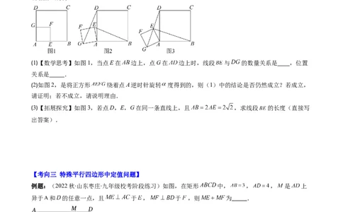 专题08特殊平行四边形的综合问题（重点突围）(原卷版)_中考复习资料_语数英物化_2数学中考复习_2023年中考复习资料_专项复习