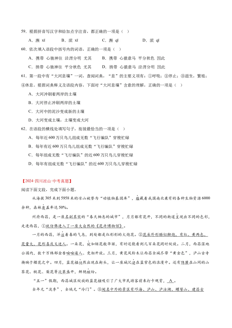 专题06基础知识综合（全国通用）（原卷版）_中考复习资料_语数英物化_1语文中考复习_2026年中考复习（更新中）_好题汇编三年（2023-2025）中考语文真题分类汇编（全国通用）