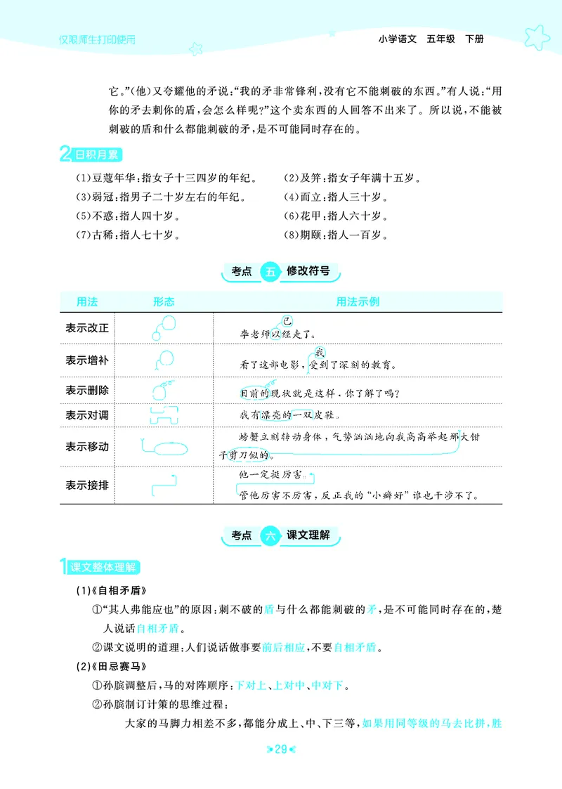 26春53天天练五下人教语文《单元归类知识汇总》_2026春人教语文53单元知识归纳总结