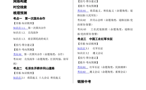 （讲义）专题11从国共合作到国共对立（原卷版）_8历史中考复习_2024年中考复习资料_一轮复习资料_完课件+讲义+练习2024年中考历史一轮复习讲练测（全国通用）