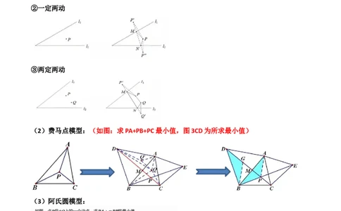 专题07五大最值问题模型（原卷版）_中考复习资料_语数英物化_2数学中考复习_2023年中考复习资料_二轮复习_备战2023年中考数学二轮复习常考点微专题归纳提分特训（全国通用）