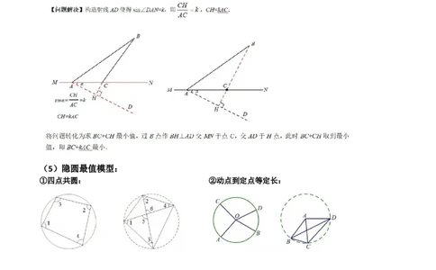 专题07五大最值问题模型（原卷版）_中考复习资料_语数英物化_2数学中考复习_2023年中考复习资料_二轮复习_备战2023年中考数学二轮复习常考点微专题归纳提分特训（全国通用）
