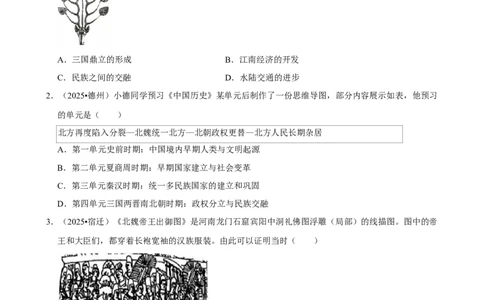 2026年中考历史常考考点专题之三国两晋南北朝时期_中考历史资料合集_中考历史常考考点专题