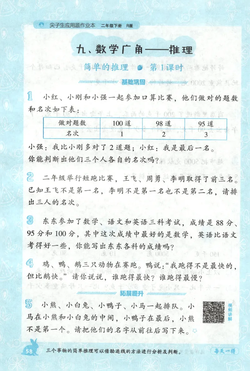 26春尖子生应用题作业本.二年级.下册R版199_2026春小学教辅大合集_2-26春数学类教辅系列_尖子生应用题26年下册