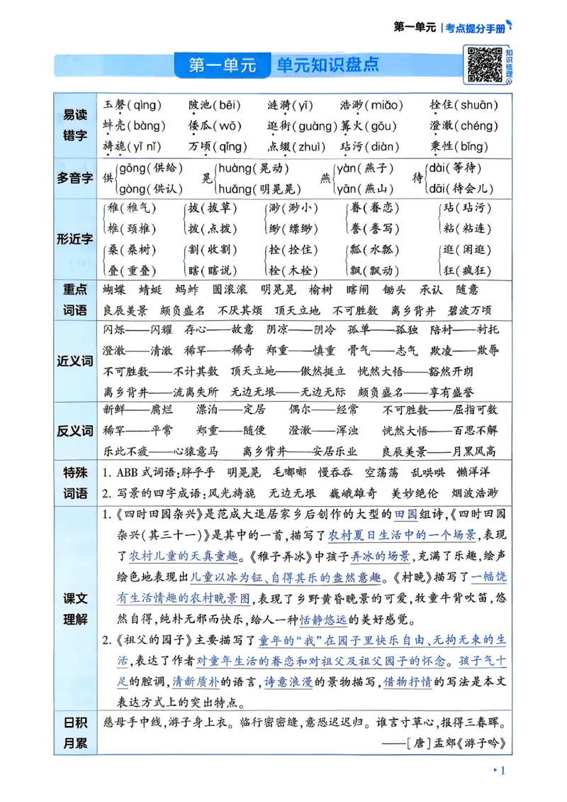 26春五年级下册四星学霸-语文人教-考点提分手册_2026春小学教辅大合集_9-26春《经纶学霸》系列_26春《四星学霸》系列_26春《四星学霸》语文1-6年级下册