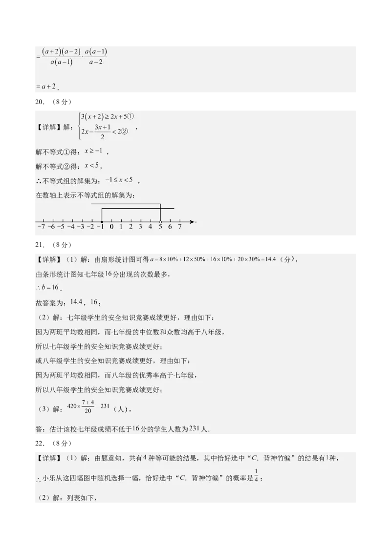 数学（扬州卷）（参考答案及评分标准）_中考复习资料_语数英物化_2数学中考复习_赠送：2025中考模拟题_2025年数学二模_数学（江苏扬州卷）-2025年中考第二次全真模拟题