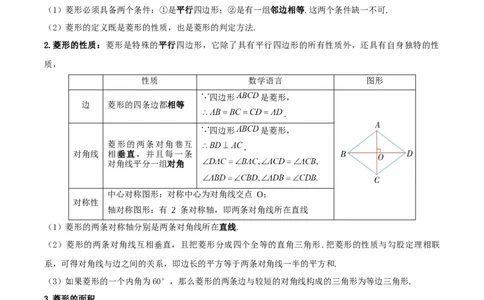 名师导航2026年中考数学一轮复习专题5.4菱形的性质与判定（全国通用版）（解析版）_中考复习资料_语数英物化_2数学中考复习_2026年中考复习（更新中）
