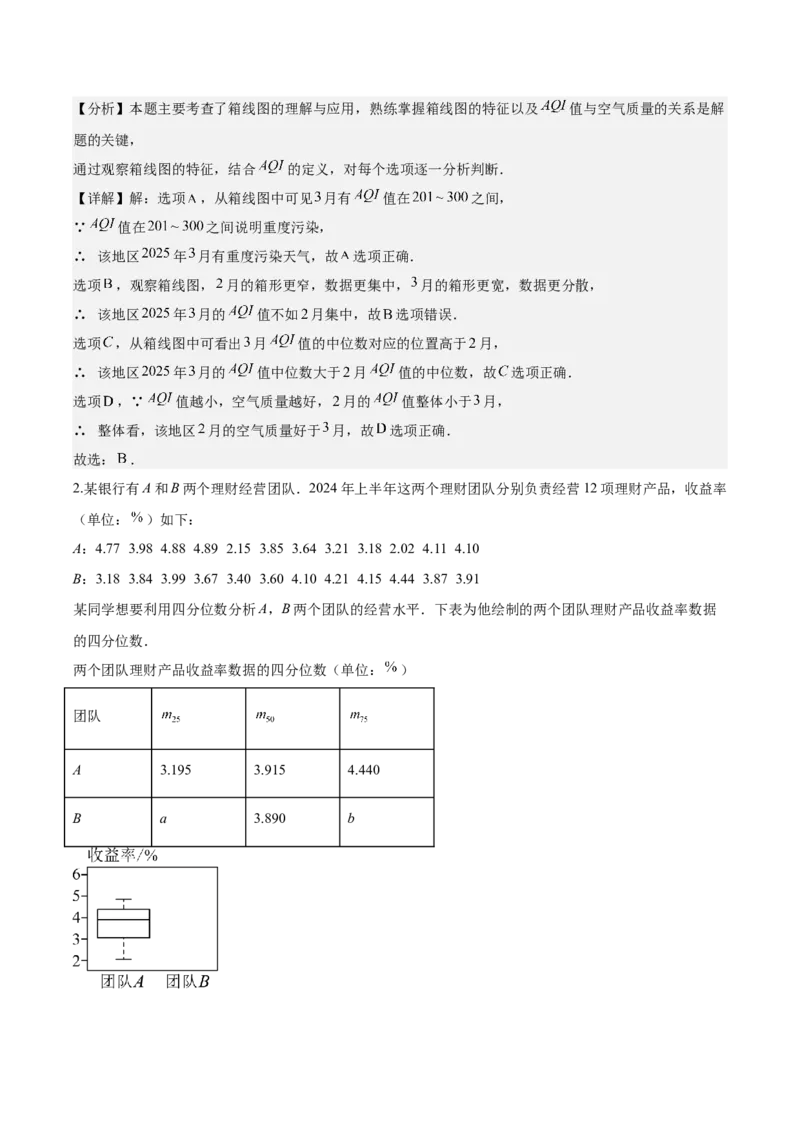 名师导航2026年中考数学一轮复习专题8.2统计图（表）的分析与计算（全国通用版）（解析版）_中考复习资料_语数英物化_2数学中考复习_2026年中考复习（更新中）