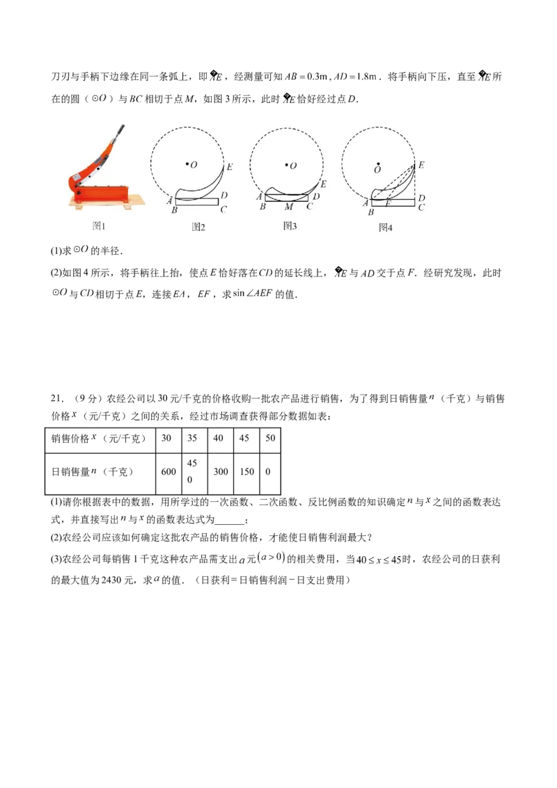 数学（河北卷）（考试版）_中考复习资料_语数英物化_2数学中考复习_赠送：2025中考模拟题_2025年数学三模_数学（河北卷）-2025年中考第三次模拟考试