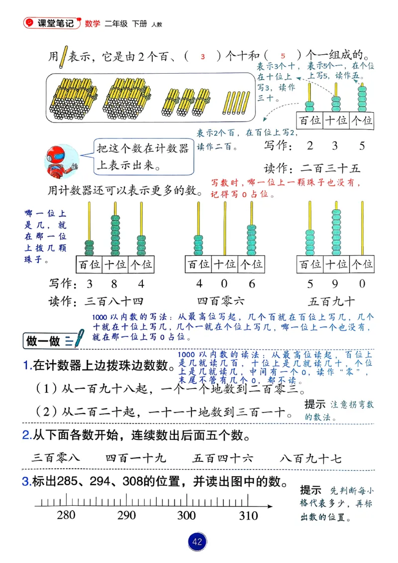 26春人教版二年级下册数学课堂笔记_2026春小学教辅大合集_3-26春《课堂笔记》系列_26春数学《课堂笔记》