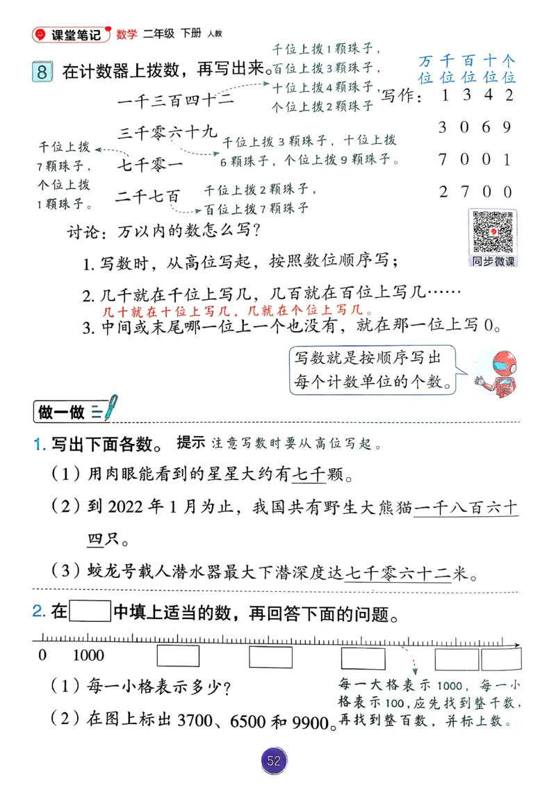 26春人教版二年级下册数学课堂笔记_2026春小学教辅大合集_3-26春《课堂笔记》系列_26春数学《课堂笔记》