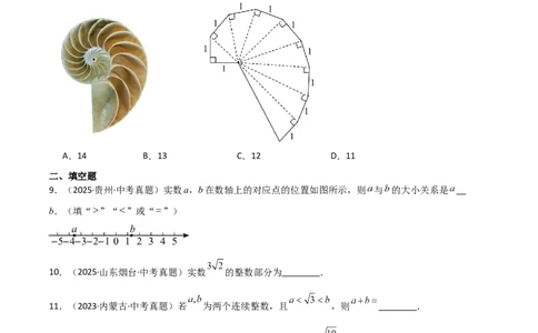 名师导航2026年中考数学一轮复习专题1.4实数的大小比较与无理数的估算（全国通用版）（原卷版）_中考复习资料_语数英物化_2数学中考复习_2026年中考复习（更新中）