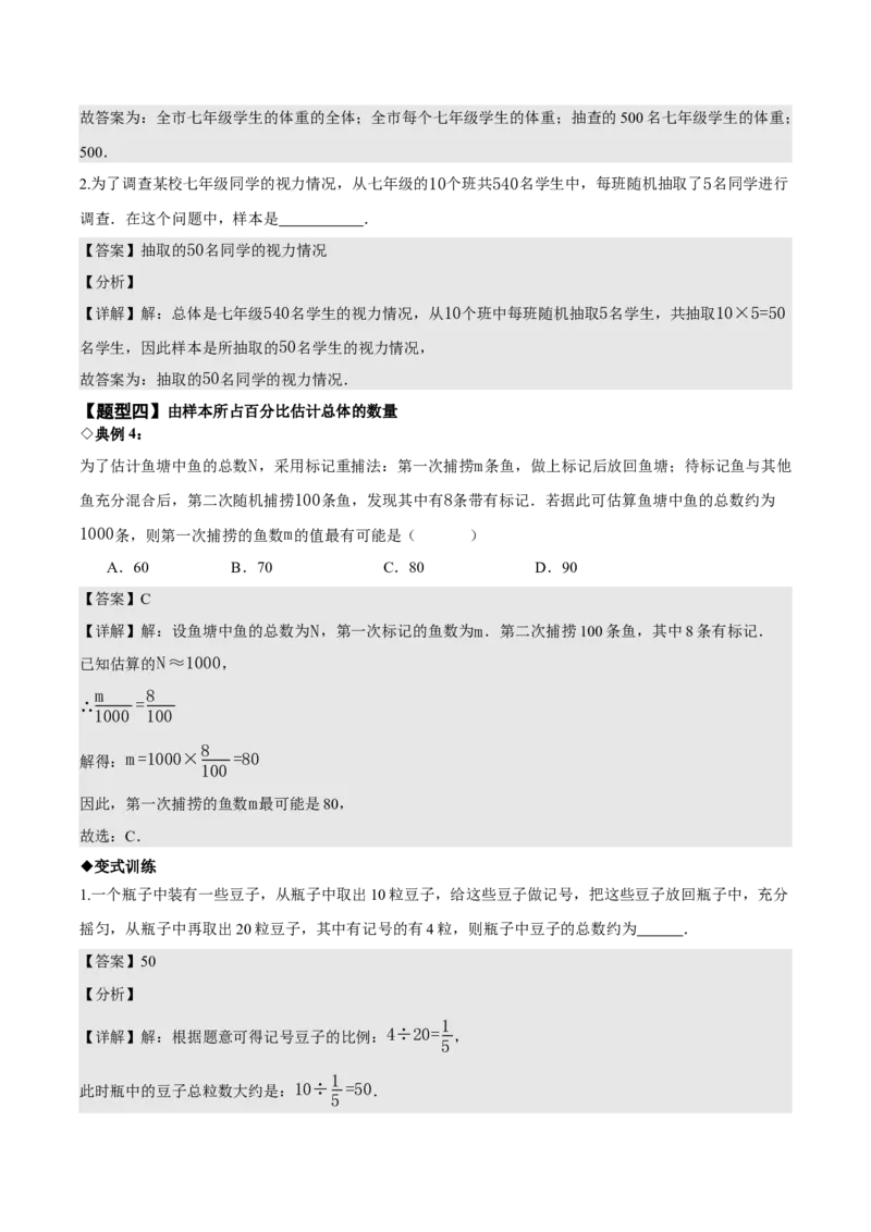 名师导航2026年中考数学一轮复习专题8.1数据的收集与整理（全国通用版）（解析版）_中考复习资料_语数英物化_2数学中考复习_2026年中考复习（更新中）