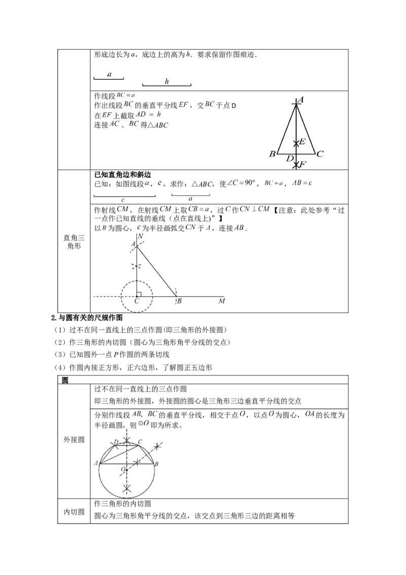 名师导航2026年中考数学一轮复习专题7.1尺规作图（全国通用版）（解析版）_中考复习资料_语数英物化_2数学中考复习_2026年中考复习（更新中）