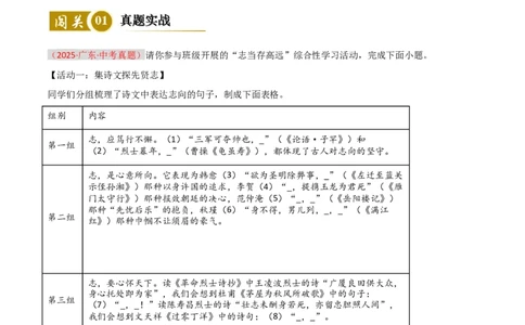 习题突破练--基础知识综合真题实战+核心精练+进阶拔高（全国通用）（原卷版）_中考复习资料_语数英物化_1语文中考复习_2026年中考复习（更新中）_2026年中考语文一轮复习知识点闯关
