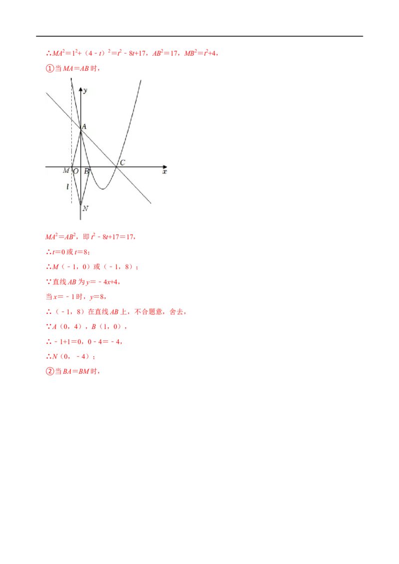专题7二次函数与菱形存在性问题-挑战2022年中考数学压轴题之学霸秘笈大揭秘（全国通用）（解析版）_中考复习资料_语数英物化_2数学中考复习_2023年中考复习资料_专项复习