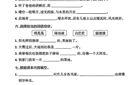 5年级下册《单元默写通关练习》_2026春人教语文单元默写通关练习