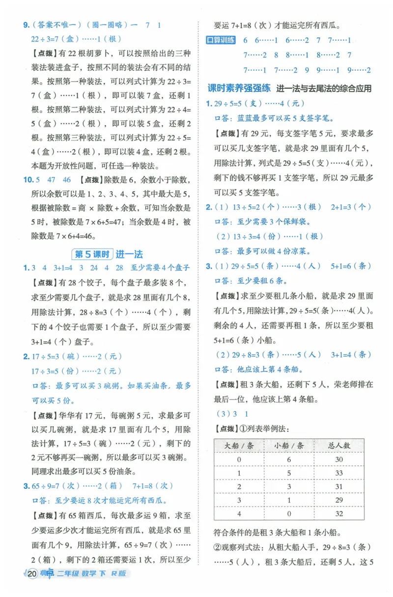 《典中点》（2下）含答案_2026春小学教辅大合集_6-26春《典中点》系列_26春《典中点》数学人教版（完整版）_数学《典中点》人教版25春_25春典中点二年级数学下练习册+试卷+夹册