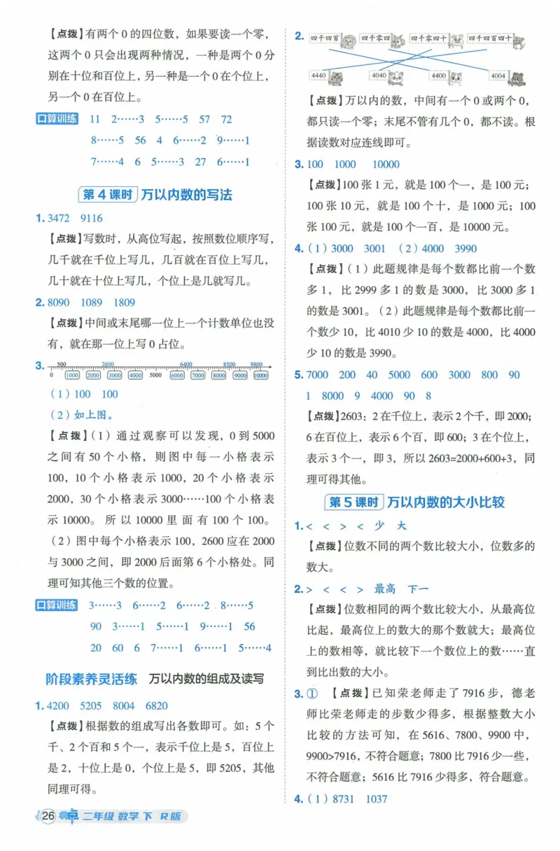 《典中点》（2下）含答案_2026春小学教辅大合集_6-26春《典中点》系列_26春《典中点》数学人教版（完整版）_数学《典中点》人教版25春_25春典中点二年级数学下练习册+试卷+夹册