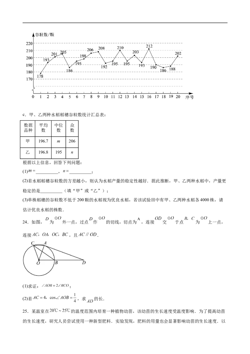 数学（北京卷）（考试版）_中考复习资料_语数英物化_2数学中考复习_赠送：2025中考模拟题_2025年数学二模_数学（北京卷）-2025年中考第二次全真模拟题