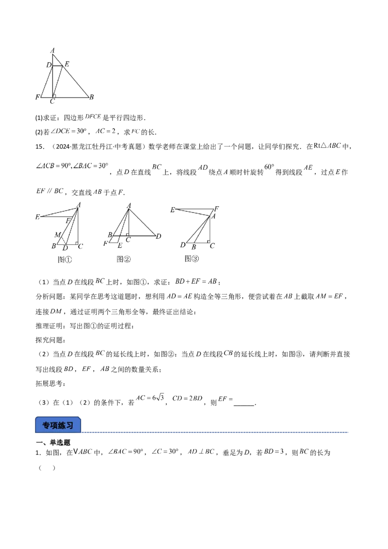 名师导航2026年中考数学一轮复习专题4.5直角三角形的性质与判定（全国通用版）（原卷版）_中考复习资料_语数英物化_2数学中考复习_2026年中考复习（更新中）