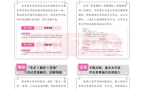7下阅读答题模板-模板+例题+真题（试阅）_2026春小学教辅大合集_13-26春《开心》系列_同步阅读答题模板(1-8年级下册)