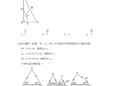 备考2026中考数学真题2025分类精编精练10三角形（含解析）_中考复习资料_语数英物化_2数学中考复习_2026年中考复习（更新中）_备考2026中考数学真题2025分类精编精练