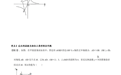 专题67反比例函数背景下的全等、相似问题（原卷版）_中考复习资料_语数英物化_2数学中考复习_2023年中考复习资料_专项复习_备战2023年中考数学解题大招复习讲义（全国通用）