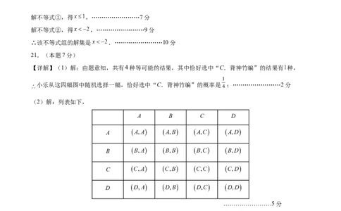 数学（徐州卷）（参考答案及评分标准）_中考复习资料_语数英物化_2数学中考复习_赠送：2025中考模拟题_2025年数学押题预测_数学（江苏徐州卷）-2025年中考押题预测卷
