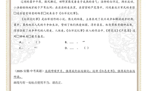 初中标点符号第03组：引号、书名号（原卷版）_中考复习资料_语数英物化_1语文中考复习_2026年中考复习（更新中）_2026年中考语文一轮复习讲练测（全国通用）