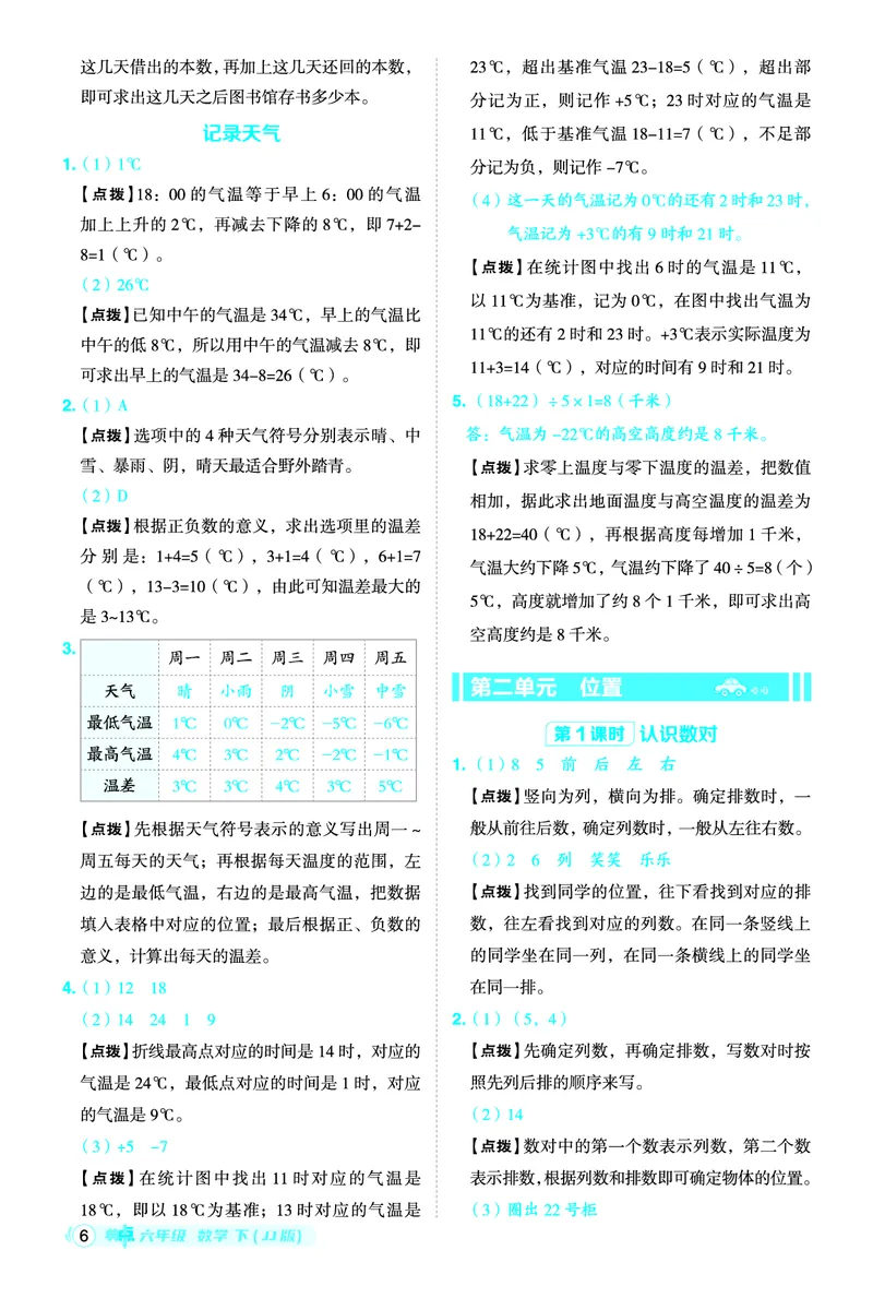 26春典中点六年级数学下（JJ版）答案0_2026春小学教辅大合集_6-26春《典中点》系列_26春《典中点》数学冀教版下册_《典中点》冀教版小学数学六年级下册（26春）