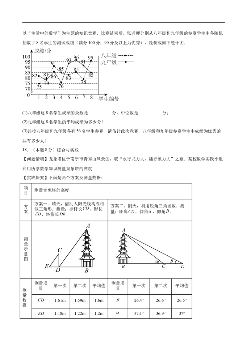 数学（吉林省卷）（考试版）_中考复习资料_语数英物化_2数学中考复习_赠送：2025中考模拟题_2025年数学押题预测_数学（吉林省卷）-2025年中考押题预测卷