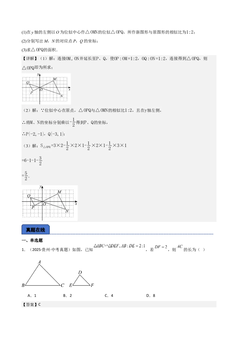 名师导航2026年中考数学一轮复习专题4.6相似与全等（全国通用版）（解析版）_中考复习资料_语数英物化_2数学中考复习_2026年中考复习（更新中）