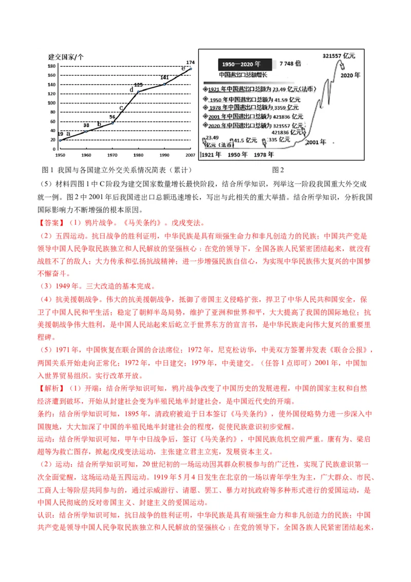（讲义）专题16民族团结与祖国统一、国防建设与外交成就（解析版）_中考历史资料合集_中考历史一轮复习讲义_配套讲义（原卷版+解析版）_教师版（含答案解析）